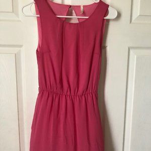 October Sky Hot Pink short casual dress
